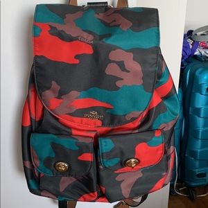 Limited Edition Camouflage Coach Backpack